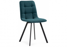 Стул на металлокаркасе Чилли морская волна / черный (43,5x50x87,5)