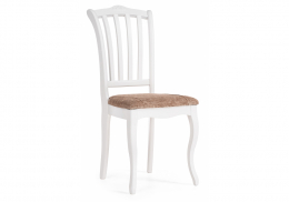 Стул деревянный Виньетта белый / лайн белый люкс (44x50x95)