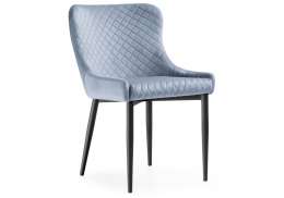 Стул на металлокаркасе Teo light blue / black (53x62x81)