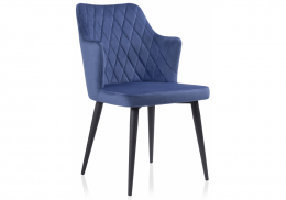 Стул на металлокаркасе Velen dark blue (49x63x83)