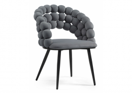 Стул на металлокаркасе Ball dark gray / black (61x60x81)