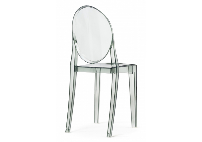 Пластиковый стул Victoria clear gray (38x49x91)