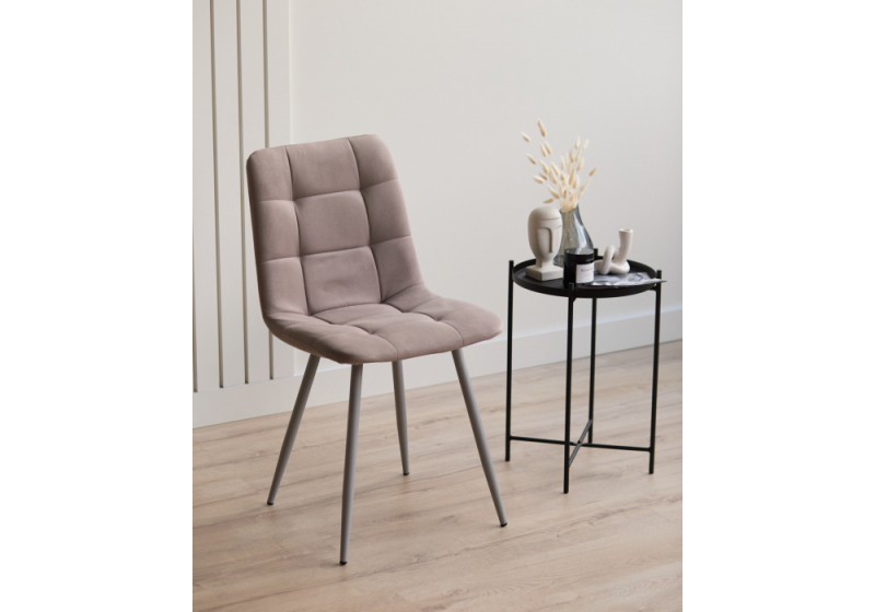 Стул на металлокаркасе Чилли латте / серый (44x50x87,5)