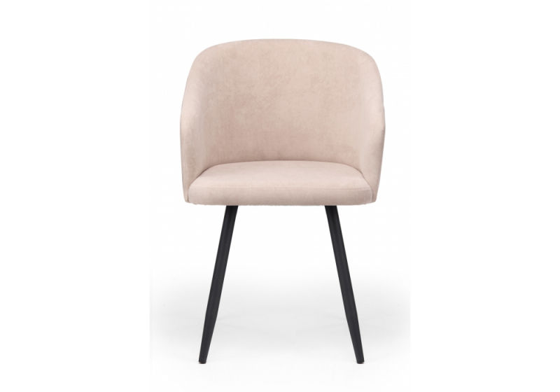 Стул на металлокаркасе Монер латте (glory 10) / черный (54x56x82)